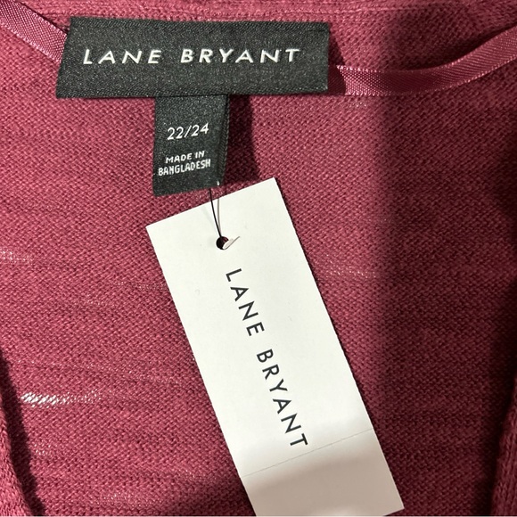 NWT Lane Bryant Duster Women’s 22-24 Deep Pink Wrap Sweater Lightweight Sheer - Picture 7 of 10